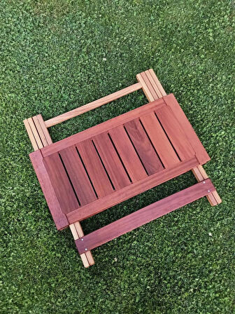 BİRAYSE Ahşap 80x80  İroko Mini Yemek Masası