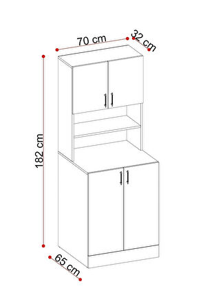 Leylak Stil Kapaklı Çamaşır Makinesi Dolabı