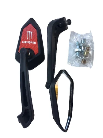 Alkan Mb Kosa Ayna Motosiklet Kırmızı Mavi Monster Üniversal 10mm Diş