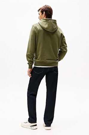 Erkek ESSENTIAL Nakışlı Logo Kapüşonlu Sweatshirt - Yeşil | XL