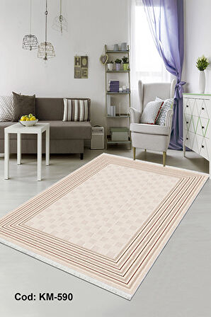 Pamuk Dokuma Taban Kaymaz Yıkanabilir Klasik Desenli  Salon Halısı Mutfak Halısı Koridor Halısı