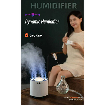 Ozmik Dinamik hava nemlendirici 800ml 6spray mod RGB LED Aydınlatma Nemlendirici Difüzör Makinesi