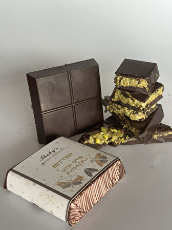 Çıtır Kadayıflı Antep Fıstığı Dolgulu Bitter Tablet Çikolata 100gr (Dubai Çikolatası)