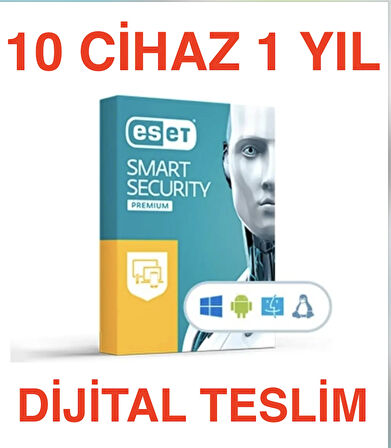 Eset Premium Security (10 Cihaz 1 Yıl ) -Dijital