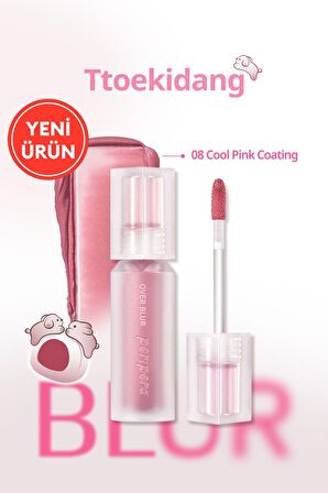 Gün Boyu Kalıcı Pürüzsüz Matlık Sunan Tint PERIPERA Over Blur Tint (008 Cool Pink Coating) (Tteok )
