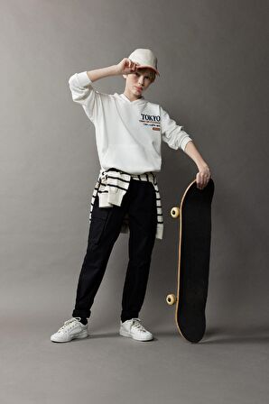 Erkek Çocuk Kargo Jogger Standart Paça Gabardin Pantolon