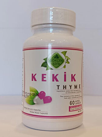 Kekik Kapsül (Thyme Capsule)  60 Adet