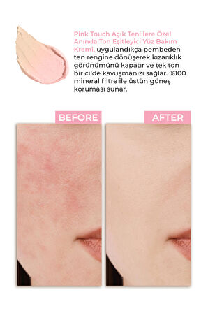 Sinoz Pink Touch Açık Tenlilere Özel Ton Eşitleyici Pembe Yüz Bakım Kremi 50 ml