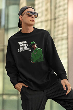 Gta San Andreas Baskılı Unisex Oversize Oyun Sweatshirt