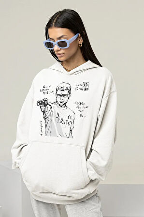 Yusuf Dikeç Baskılı Unisex Oversize Hoodie