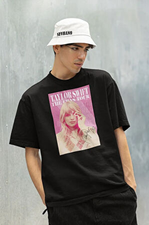 Şarkıcı Taylor Swift Baskılı Oversize Tişört, Unisex The Eras Tour Tişört