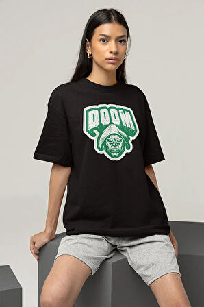 Doctor Doom Baskılı Unisex Oversize Marvel Tişört