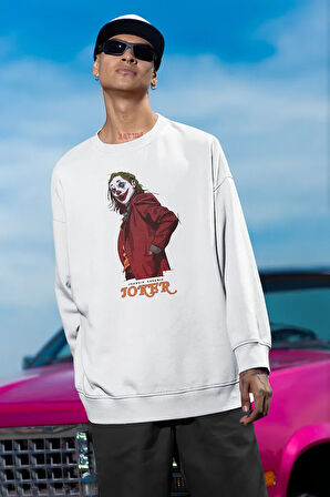 Dc Karakter Baskılı Unisex Oversize Joker Sweatshirt
