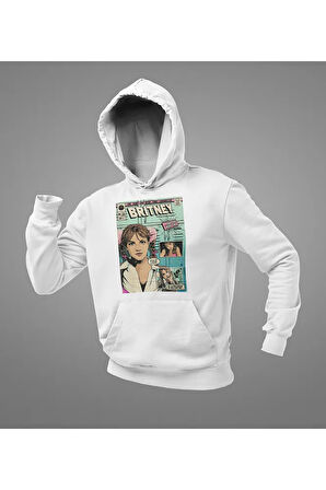 Şarkıcı Britney Spears Dergi Kapağı Temalı Unisex Oversize Hoodie