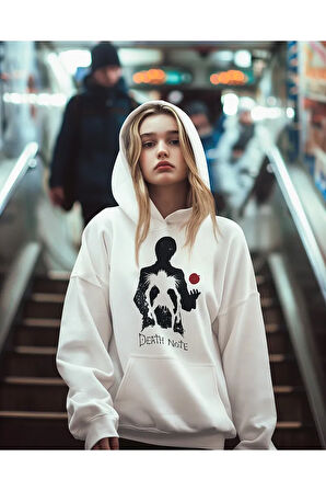 Death Note Baskılı Unisex Oversize Anime Hoodie