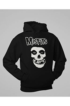 Misfits Müzik Grubu Baskılı Unisex Oversize Hoodie