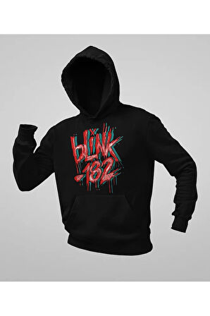 Blink-182 Grafiti Baskılı Unisex Oversize Hoodie