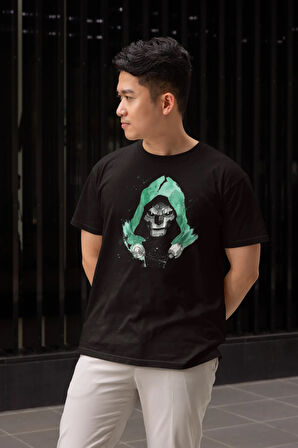 Doctor Doomstay Karakter Baskılı Unisex Oversize Marvel Tişört