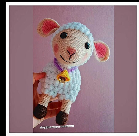 Amigurumi pıtırcık kuzu hediyelik oyuncak uyku arkadaşı 