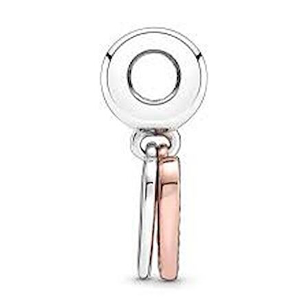 Pandora 788693C01-Işıltılı El Yapımı Kalp Şeklinde Sallantılı Charm