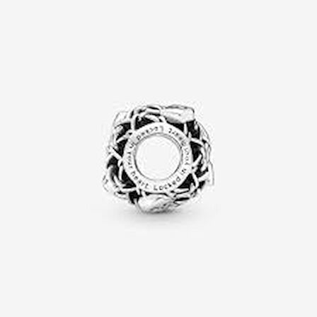 Pandora 790071C00-Kafes İşi Zincirli Kilit Charm
