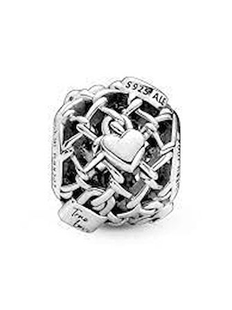 Pandora 790071C00-Kafes İşi Zincirli Kilit Charm