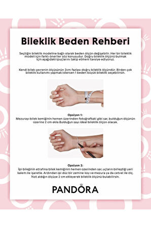 Pandora Moments Kalp Kilitli Zincir Bileklik 569539C00-20cm