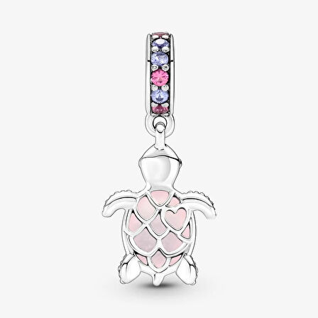 Pandora Murano Camı Pembe Deniz Kaplumbağası Sallantılı Charm 798939C02