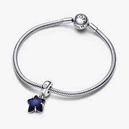 Pandora 792368C01-Galaksi Yıldız Murano Sallantılı Charm