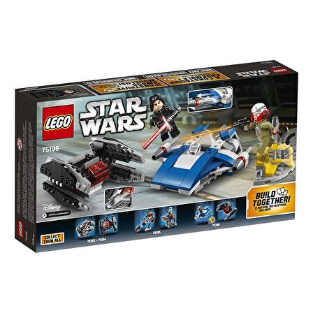 LEGO Star Wars 75196 A-Wing vs. TIE Silencer Microfighters