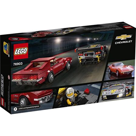 LEGO Speed Champions 76903 Chevrolet Corvette C8.R Race Car and 1968 Chevrolet Corvette