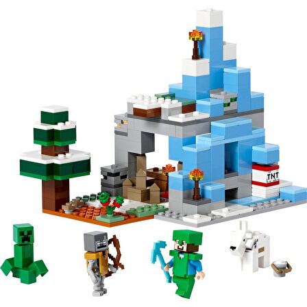 LEGO® Minecraft Donmuş Tepeler 21243 - 8 Yaş ve Üzeri Çocuklar Için Oyunun Buzlu Biyomunu Içeren Oyuncak Yapım Seti (304 Parça)