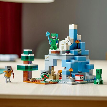 LEGO® Minecraft Donmuş Tepeler 21243 - 8 Yaş ve Üzeri Çocuklar Için Oyunun Buzlu Biyomunu Içeren Oyuncak Yapım Seti (304 Parça)