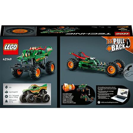 LEGO® Technic Monster Jam™ Dragon™ 42149 - Oyuncak Kamyonları Seven 7 Yaş ve Üzeri Çocuklar Için 2’si 1 Arada Model (217 Parça)