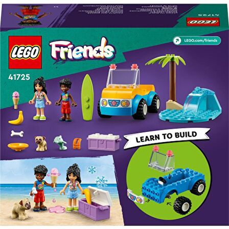 LEGO Lego®  Friends Plaj Arabası Eğlencesi 41725 - 4 Yaş ve Üzeri Çocuklar Için 2 Mini Bebek, Bir Köpek Karakteri ve Bir Plaj Arabası Içeren Yaratıcı Oyuncak Yapım Seti (61 Parça)