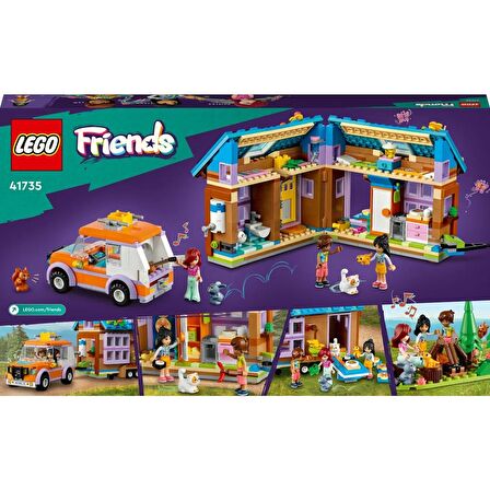 LEGO® Friends Mobil Küçük Ev 41735 - 7 Yaş ve Üzeri Çocuklar Için 3 Mini Bebek ve Evcil Hayvan Karakterleri Içeren Yaratıcı Oyuncak Yapım Seti (785 Parça)