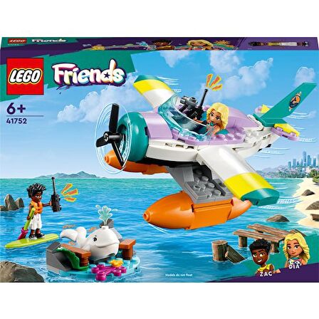 LEGO Lego®  Friends Deniz Kurtarma Uçağı 41752 - 6 Yaş ve Üzeri Çocuklar Için 2 Mini Bebek ve Bir Balina Figürü Içeren Yaratıcı Oyuncak Yapım Seti (203 Parça)