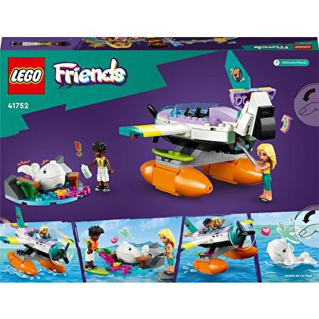 LEGO Lego®  Friends Deniz Kurtarma Uçağı 41752 - 6 Yaş ve Üzeri Çocuklar Için 2 Mini Bebek ve Bir Balina Figürü Içeren Yaratıcı Oyuncak Yapım Seti (203 Parça)