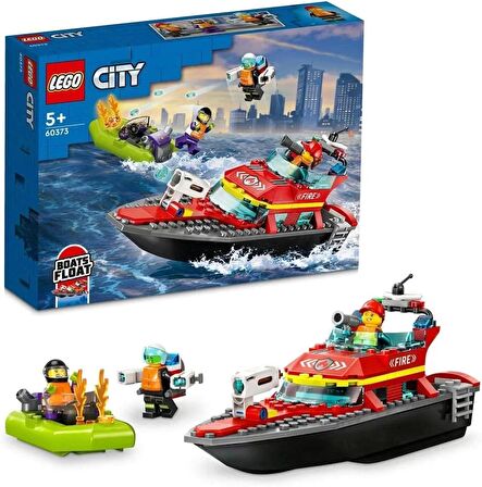 LEGO® City İtfaiye Kurtarma Teknesi 60373 - 5 Yaş ve Üzeri Uygulamalı Oyunları Seven Çocuklar için O