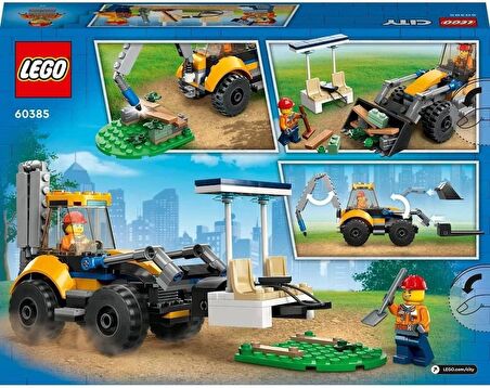 LEGO® City İnşaat Kazıcısı 60385 5 Yaş ve Üzeri Çocuklar için 2 Minifigürlü Kişiselleştirilebilir İn