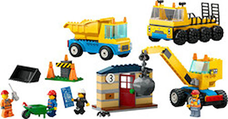 60391 LEGO® City İnşaat Kamyonları ve Yıkım Gülleli Vinç