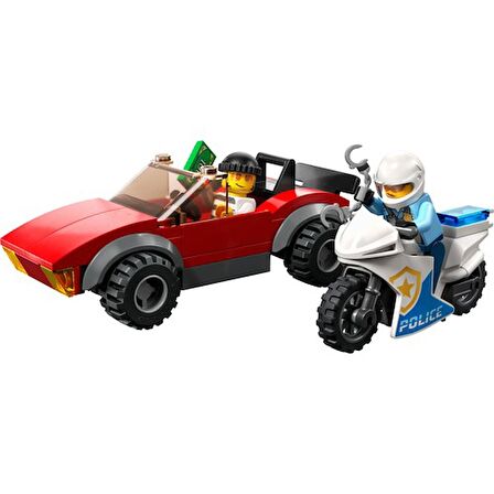 Lego City Polis Motosikleti Araba Takibi 60392 Lisanslı Ürün