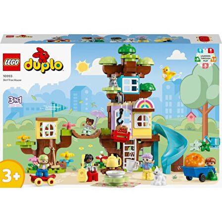 LEGO® DUPLO® 3’ü 1 Arada Ağaç Ev 10993 - 3 Yaş ve Üzeri için Yaratıcı Oyuncak Yapım Seti (126 Parça)