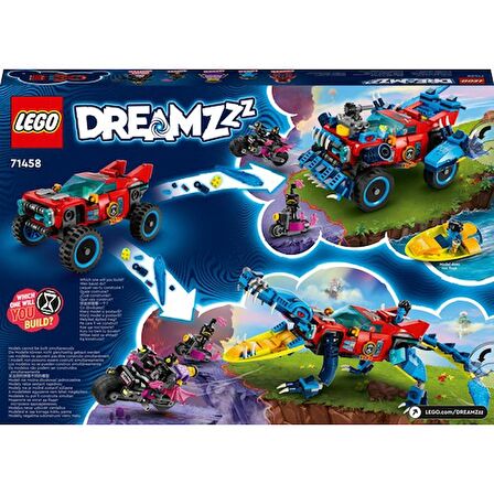 LEGO® DreamZzz™ Timsah Araba 71458 - 8 Yaş ve Üzeri Macera Sever Çocukların 2 Farklı Şekilde Inşa Edebileceği Bir Araç Içeren Yaratıcı Oyuncak Yapım Seti (494 Parça)