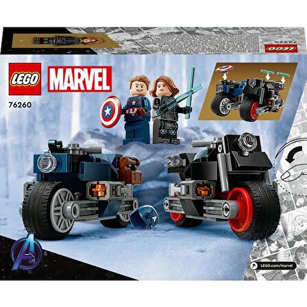 LEGO Lego®  Super Heroes Black Widow ve Kaptan Amerika Motosikletleri 76260 - 6 Yaş ve Üzeri Çocuklar Için  Yaratıcı Oyuncak Yapım Seti (130 Parça)