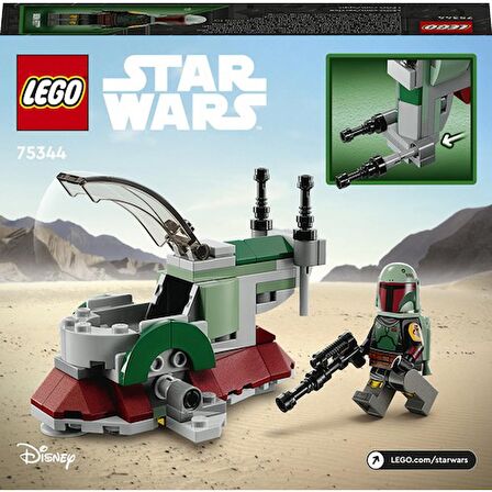 LEGO Star Wars™ Boba Fett'in Starship™’i Mikro Savaşçı 75344 - 6 Yaş ve Üzeri Çocuklar Için Oyuncak Yapım Seti (85 Parça)