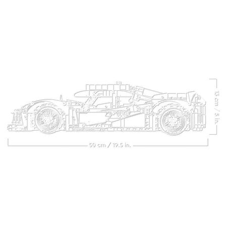 Lego Technic Peugeot 9x8 24h Le Mans Hybrid Hypercar 42156