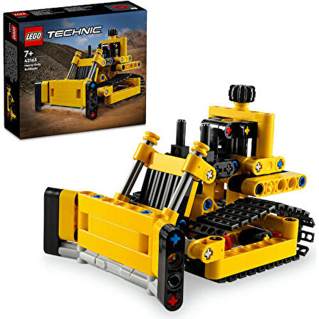 LEGO® Technic Ağır İş Buldozeri 42163 - 7 Yaş ve Üzeri Çocuklar için İnşaat Aracı İçerek Koleksiyonluk Yaratıcı Oyuncak Model Yapım Seti (195 Parça)