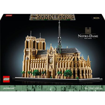 LEGO® Architecture Mimari Simgeler Koleksiyonu: Notre Dame Katedrali 21061 - Seyahat, Mimari ve Tarih Meraklısı Yetişkinler İçin Koleksiyonluk ve Sergilenebilir Model Yapım Seti (4383 Parça)