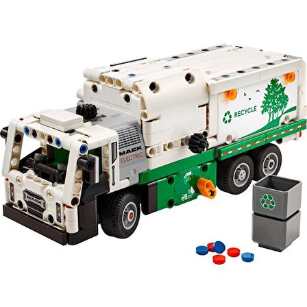 LEGO® Technic Mack® LR Electric Çöp Kamyonu 42167 - 8 Yaş ve Üzeri Çocuklar için Geri Dönüşüm Temalı Koleksiyonluk Yaratıcı Oyuncak Model Yapım Seti (503 Parça)